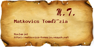 Matkovics Tomázia névjegykártya